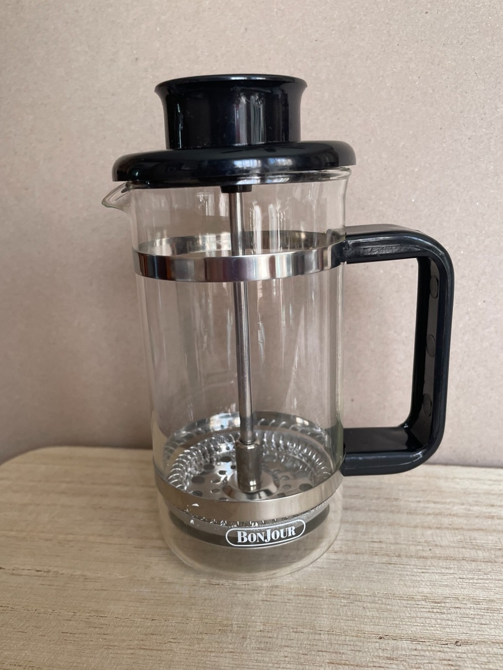 BonJour 12 oz coffee press, makes one perfect mug, can also be used with loose